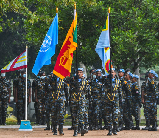 8TH CONTINGENT OF UN PEACEKEEPING MISSION TO THE CENTRAL AFRICAN REPUBLIC PASS OUT AT SLAF BASE KATUNAYAKE