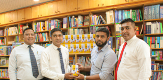 R: Jehan Noor - Manager Marketing & Communications KTI, Ajantha Wickramarathne - CEO KTI, M. Farshan - Manager Jeya Book Centre, Mahinda Herath - Business Development Manager - KTI