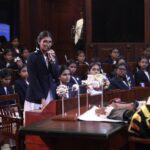 The inaugural session of the Student Parliament of Mahamaya Girls’ College, Kandy – at the Old Parliament Chamber